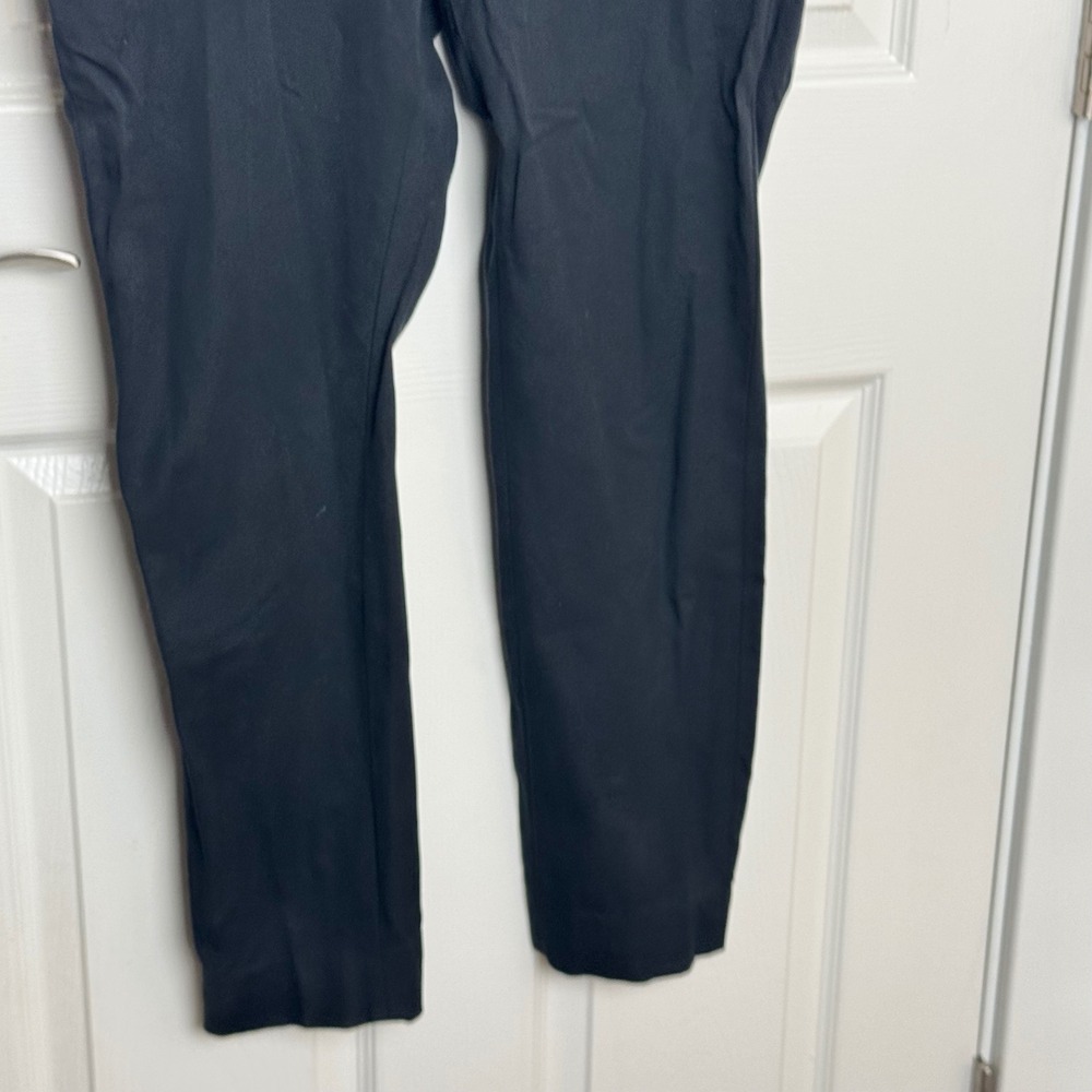 EVERLANE Women Black Side Zip Stretch‎ Cotton Trousers Pants Size 8 Career - Picture 3 of 9